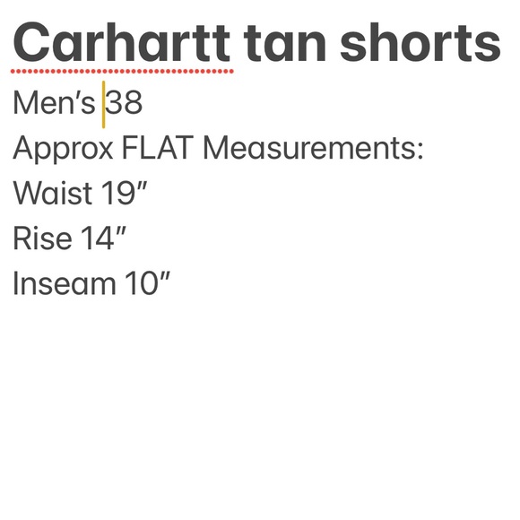Carhartt Carpenter Utility Shorts 38 Original Fit B-147 Tan - Picture 8 of 8